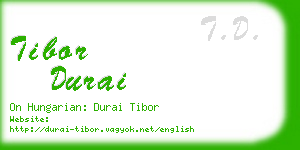 tibor durai business card